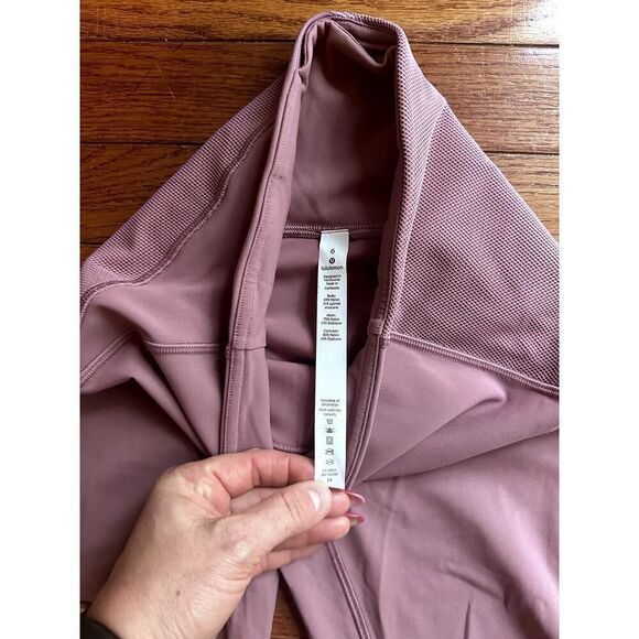 Lululemon Clear the court Leggings Figue Pink size 6 - Picture 6 of 12